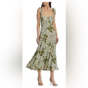 Reformation Nadira Dress, Sage green, Size 8